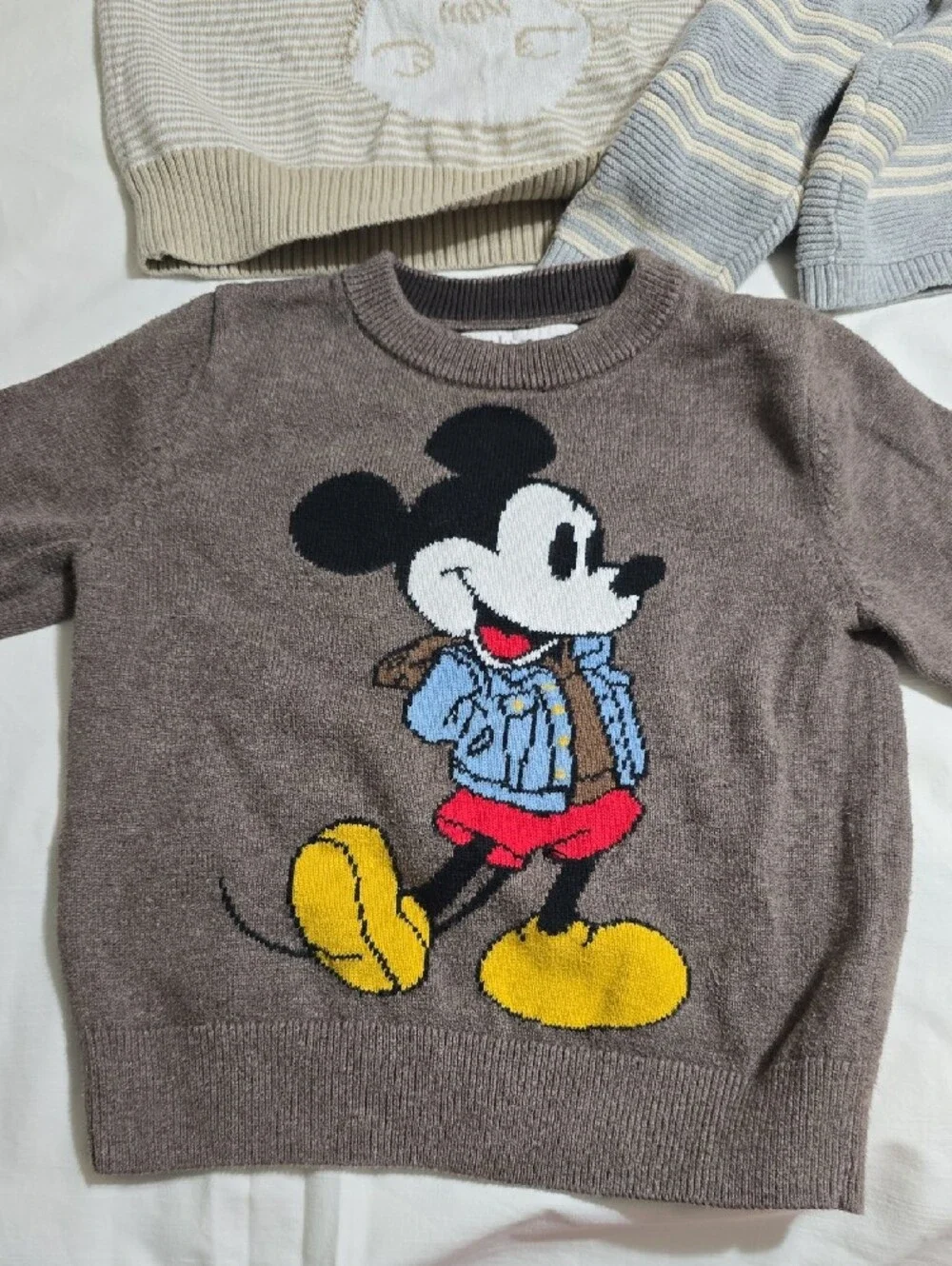 3 Bundle Kids Sweaters. H&M, Disney, and Cat & Jack.